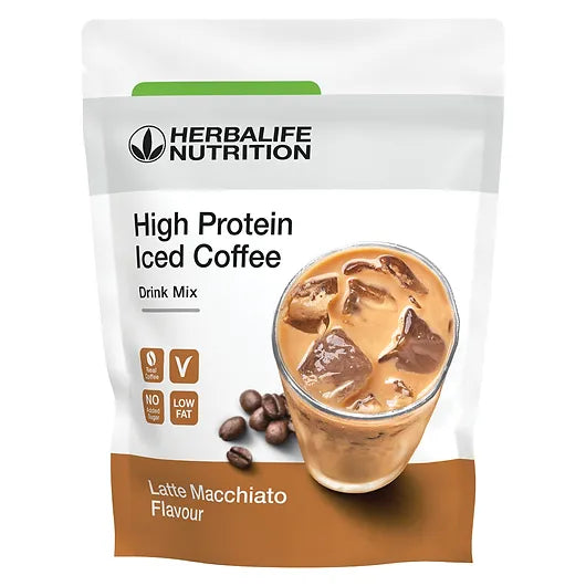 High Protein Iced Coffee Latte Macchiato